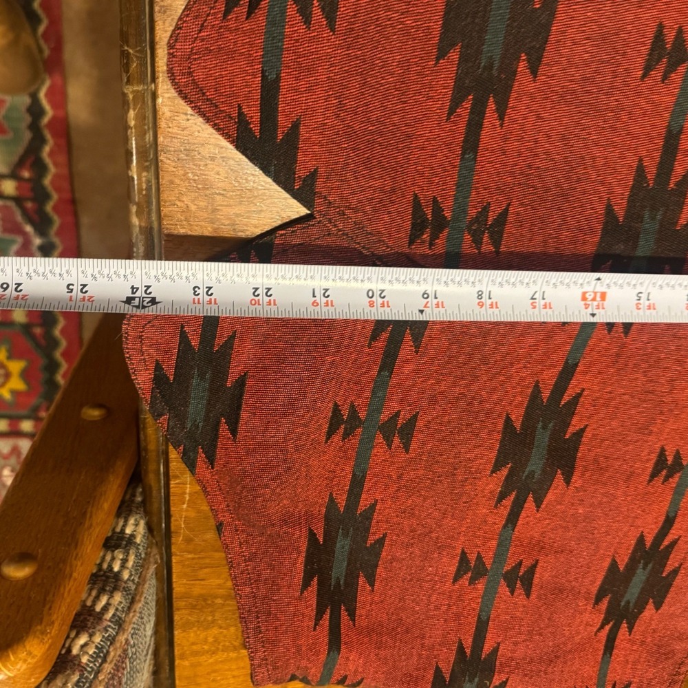 True Grit Mens Southwestern Pattern Vest Red Black Teal Mens Large Sz 4 See Ad - Picture 5 of 7
